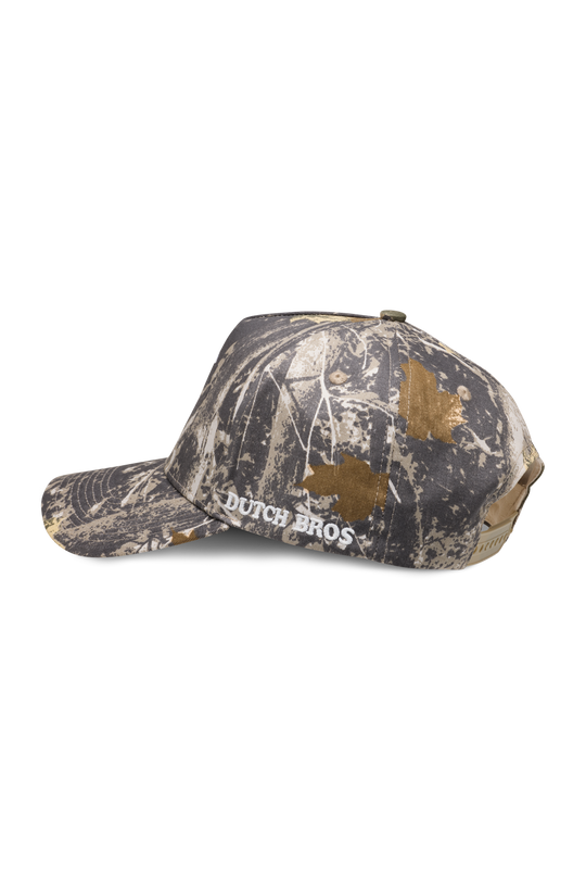 Dutch Bros camo hat with windmill