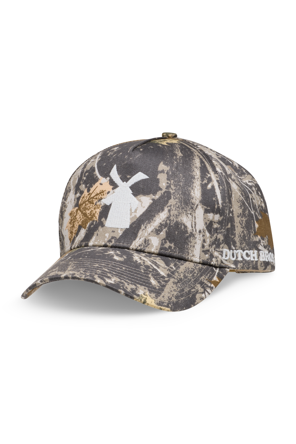 Dutch Bros camo hat with windmill